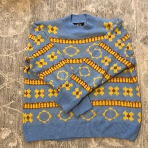Cider Size Small blue and yellow sweater